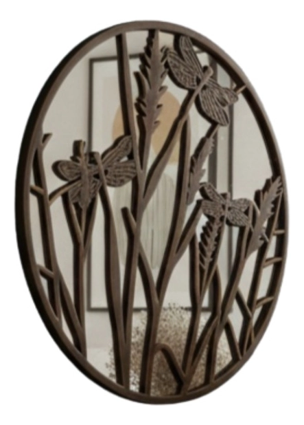 ESPEJO PARED DECORATIVO ARMONIA NATURAL RELIEVE LIBE LULA JHN - 3