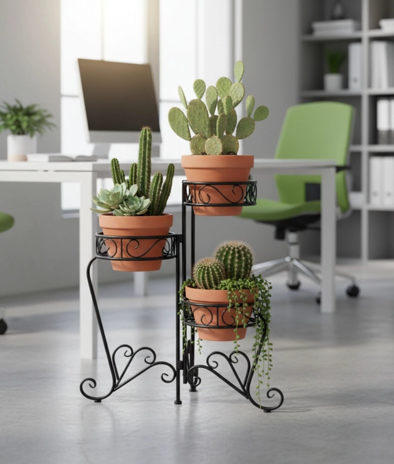 PORTA MACETA DECORATIVO SOPORTE PLANTAS 3 NIVELES JHN - 6