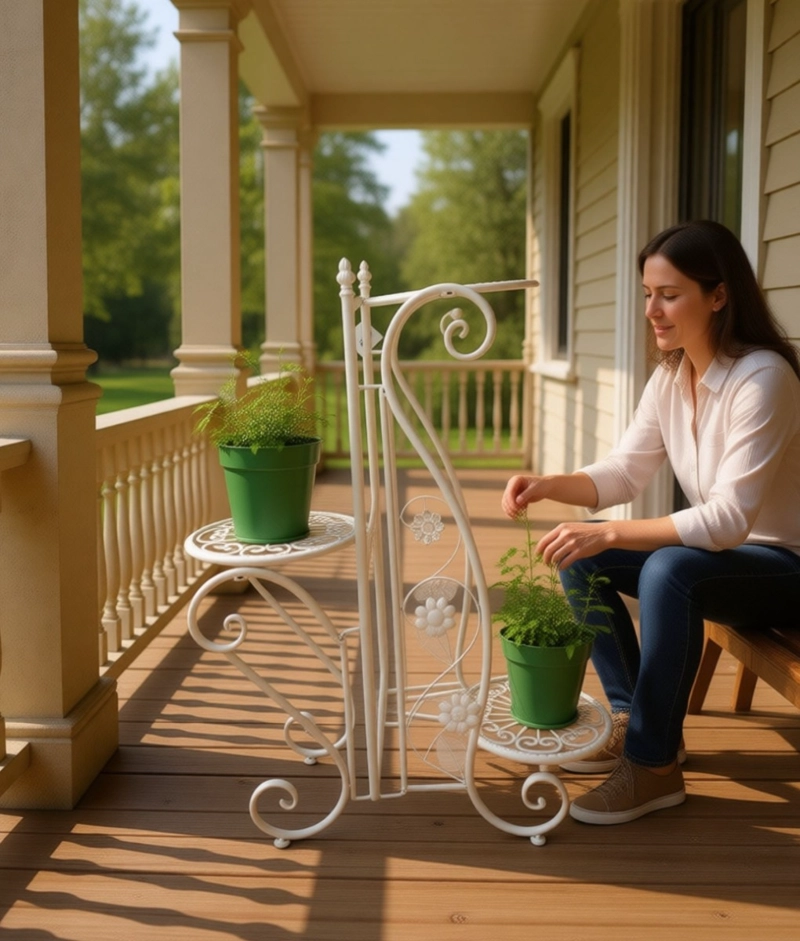 PORTA MACETA SOPORTE VERTICAL DECORATIVO 3 NIVELES JHN - 3