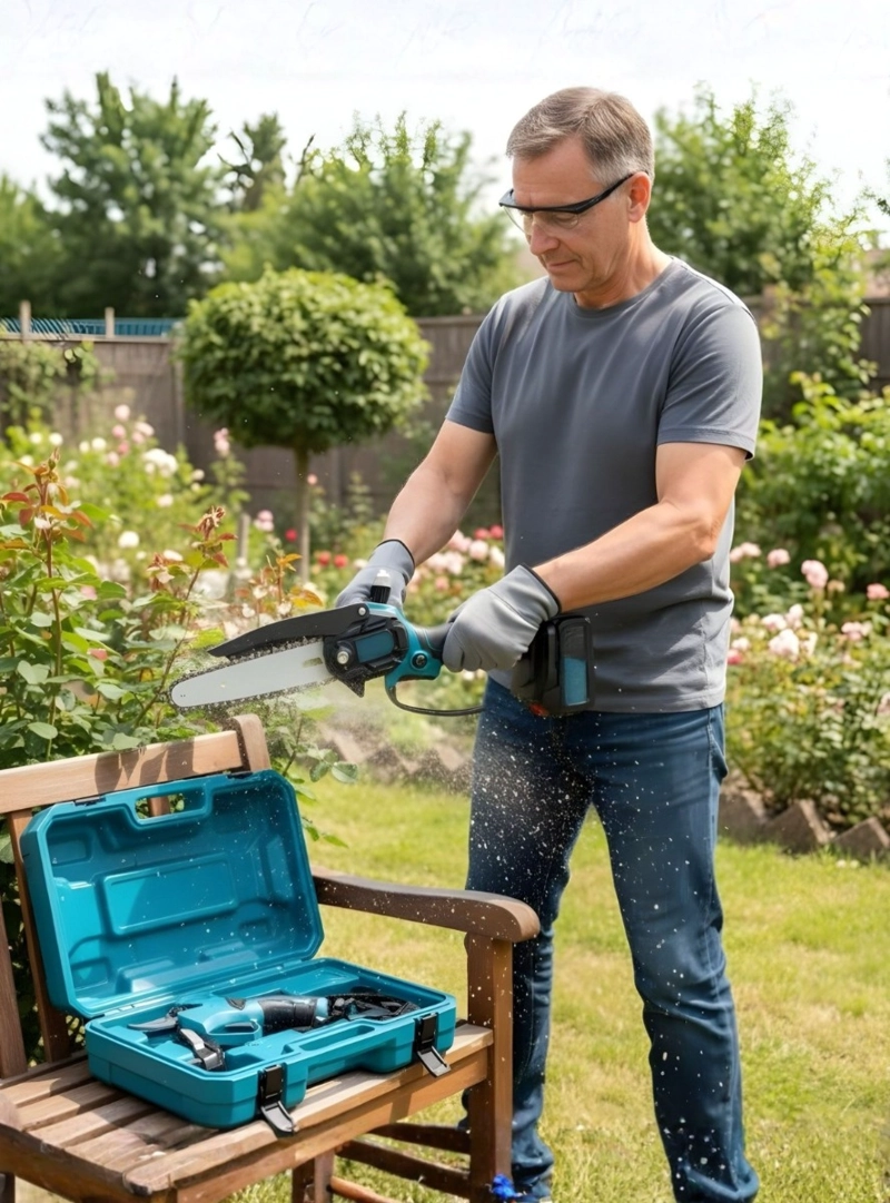 KIT MOTOSIERRA TIJERA PODAR INALAMBRICA PORTATIL JARDIN JHN - 4