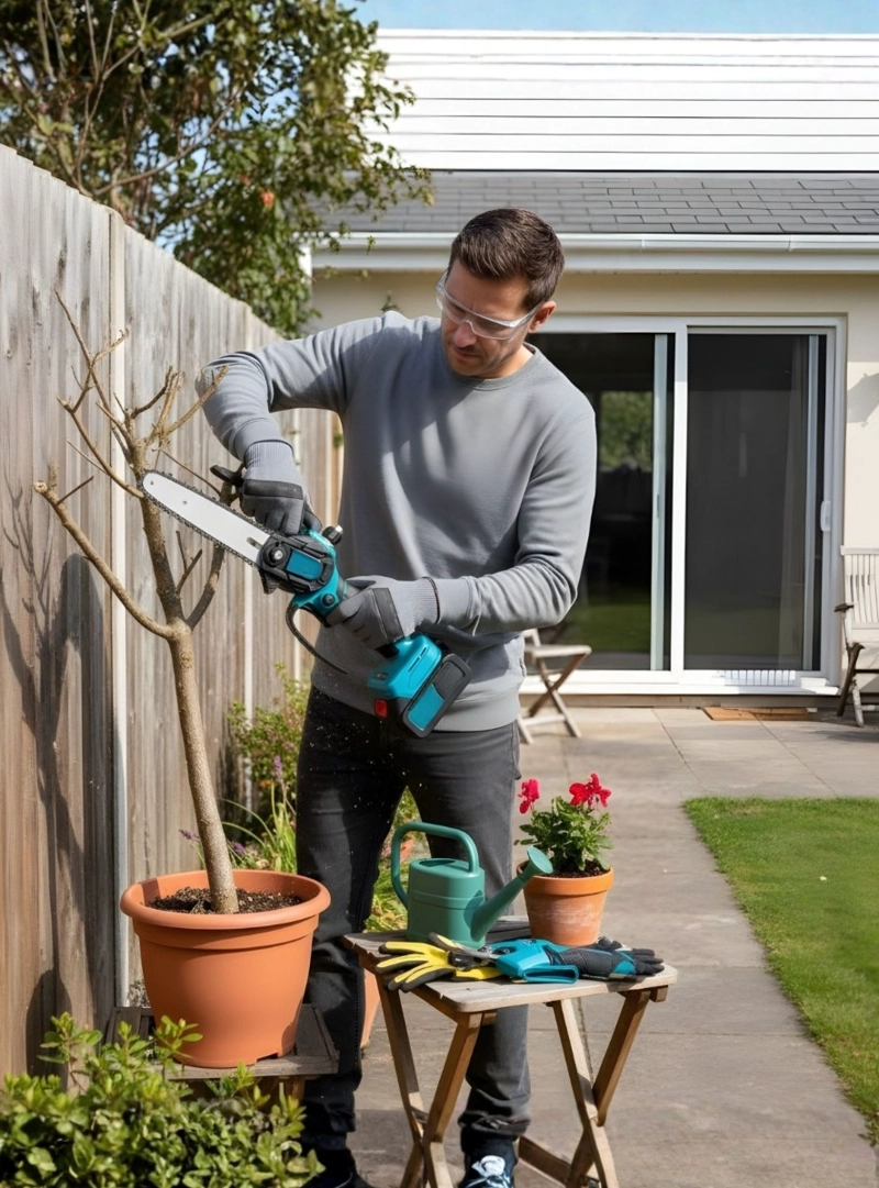 KIT MOTOSIERRA TIJERA PODAR INALAMBRICA PORTATIL JARDIN JHN - 6