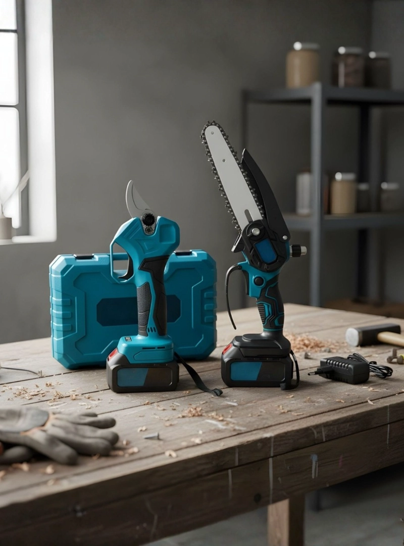 KIT MOTOSIERRA TIJERA PODAR INALAMBRICA PORTATIL JARDIN JHN - 8