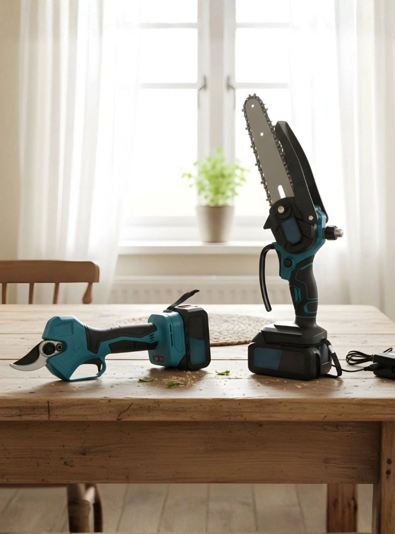KIT MOTOSIERRA TIJERA PODAR INALAMBRICA PORTATIL JARDIN JHN - 9