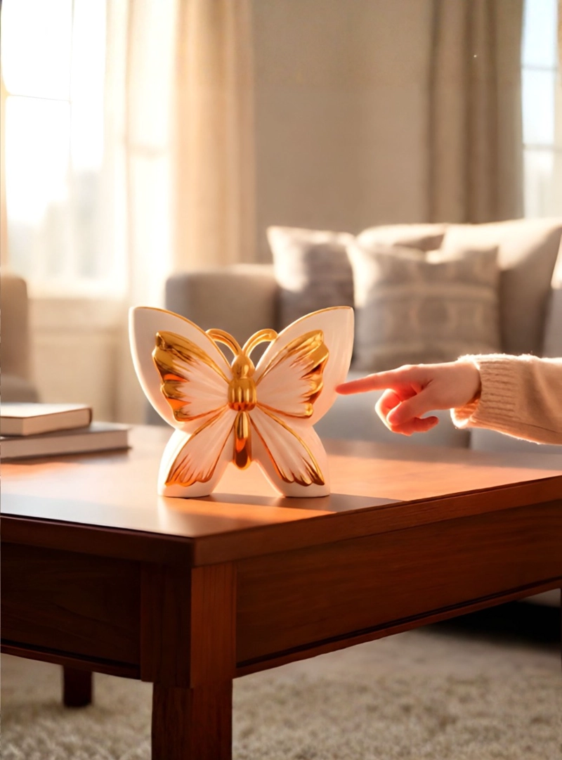 FLORERO DECORATIVO DISEÑO FIGURA MARIPOSA MODERNA JHN - 5