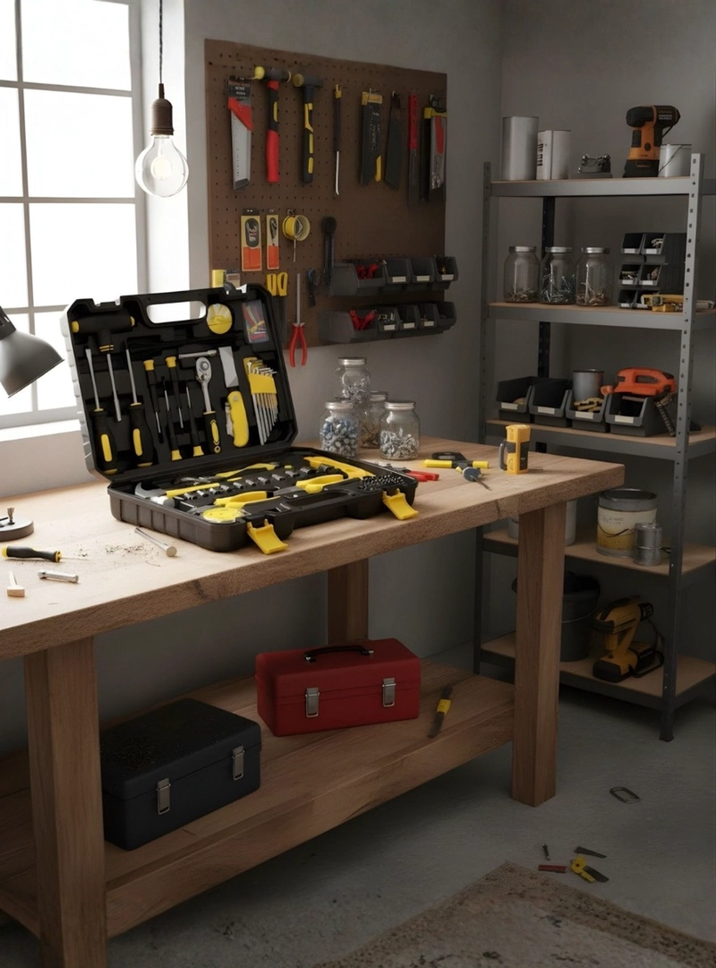KIT HERRAMIENTAS MECANICAS MANUALES COMBINADAS MALETIN JHN - 7