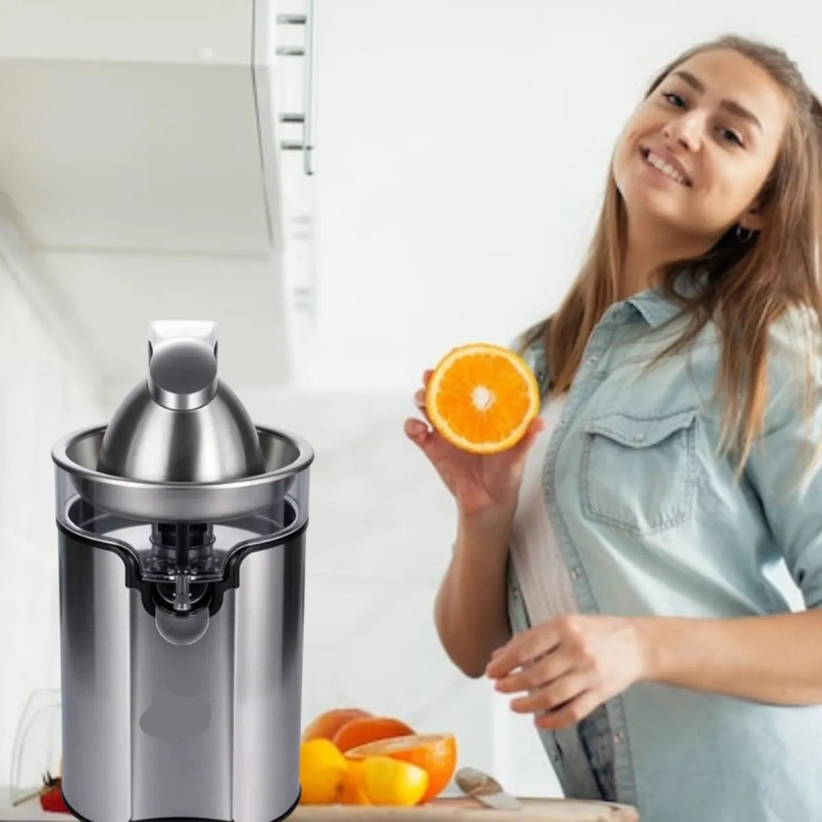 MAQUINA EXPRIMIDOR DE NARANJAS 100W ACERO INOX LAU - 8