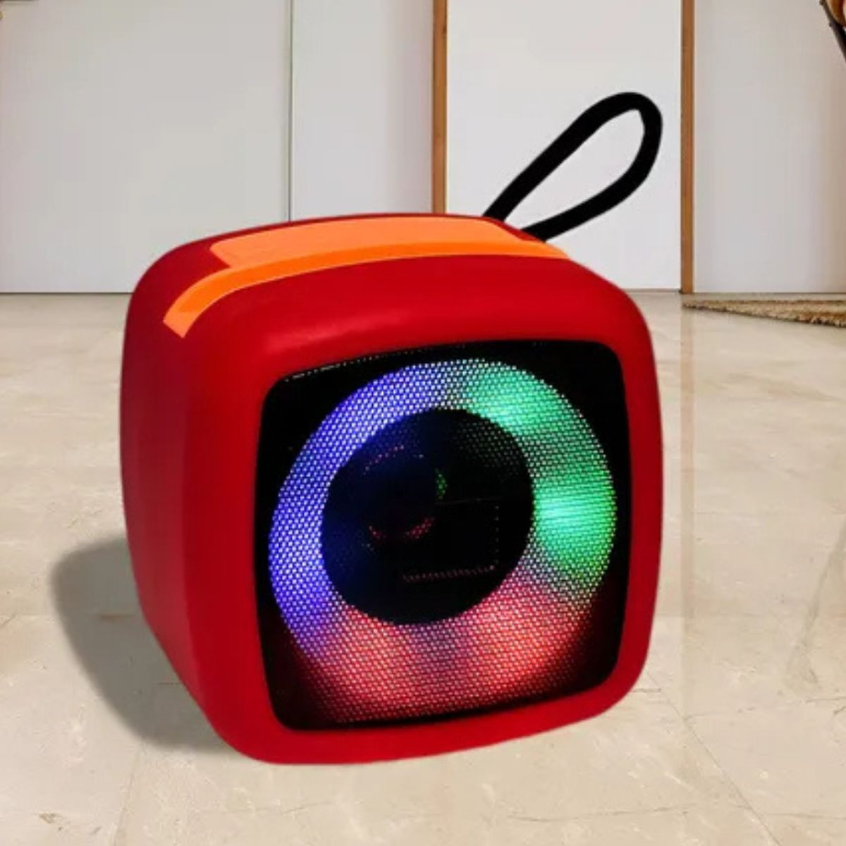 PARLANTE PORTATIL RECARGABLE CON LUCES LED 5W MUSICA LAU - 5