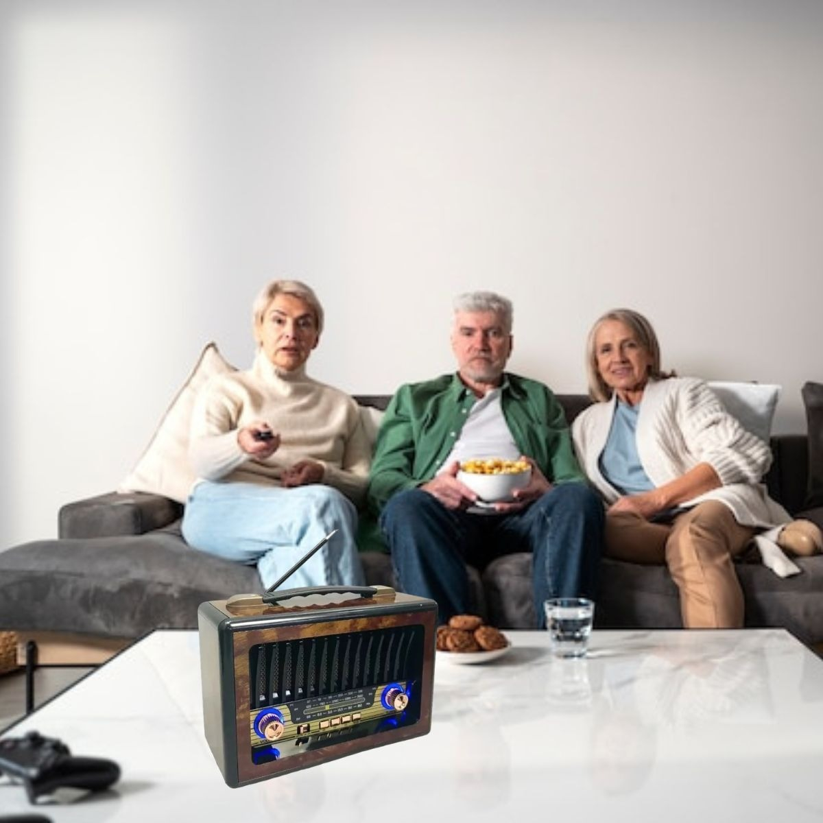 PARLANTE PORTATIL RADIO RETRO VINTAGE BLUETOOTH MUSICA LAU - 2