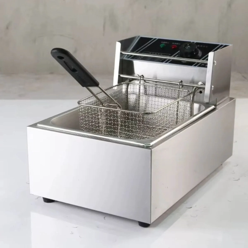 FREIDORA DE ACEITE ACERO INOX 6.5L COCINA RESTAURANTE LAU - 9