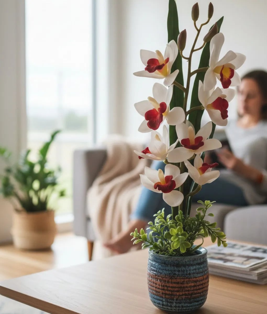 PLANTA DECORATIVA ARTIFICIAL TROPICAL ELEGANTE FLORAL JHN - 10
