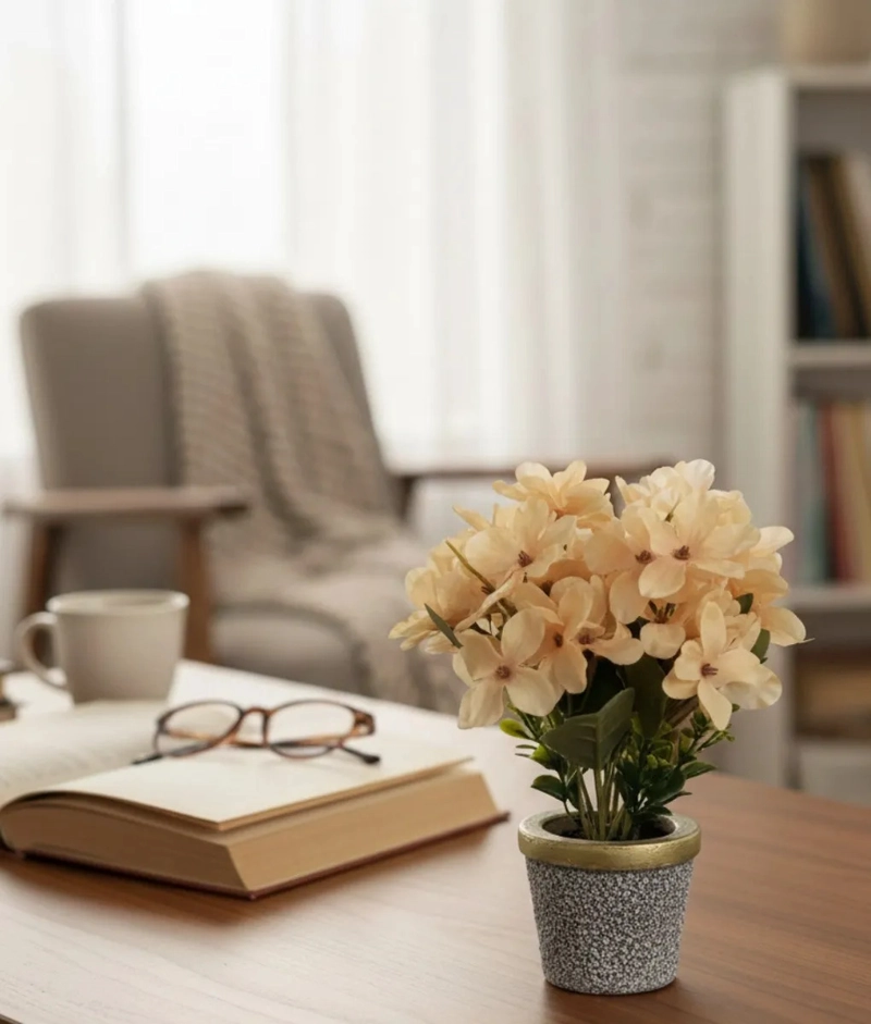 PLANTA ARTIFICIAL DECORATIVA HORTENSIAS ADORNO HOGAR JHN - 7