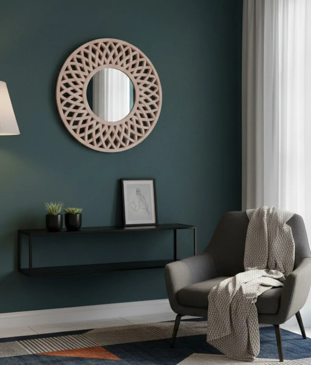 ESPEJO PARED DECORATIVO PATRON CALADO CONTEMPORANEO JHN - 2