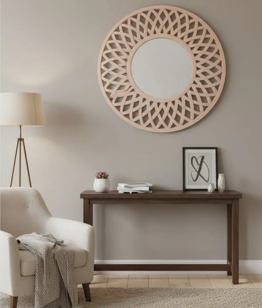 ESPEJO PARED DECORATIVO PATRON CALADO CONTEMPORANEO JHN - 9