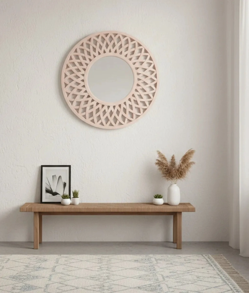 ESPEJO PARED DECORATIVO PATRON CALADO CONTEMPORANEO JHN - 10