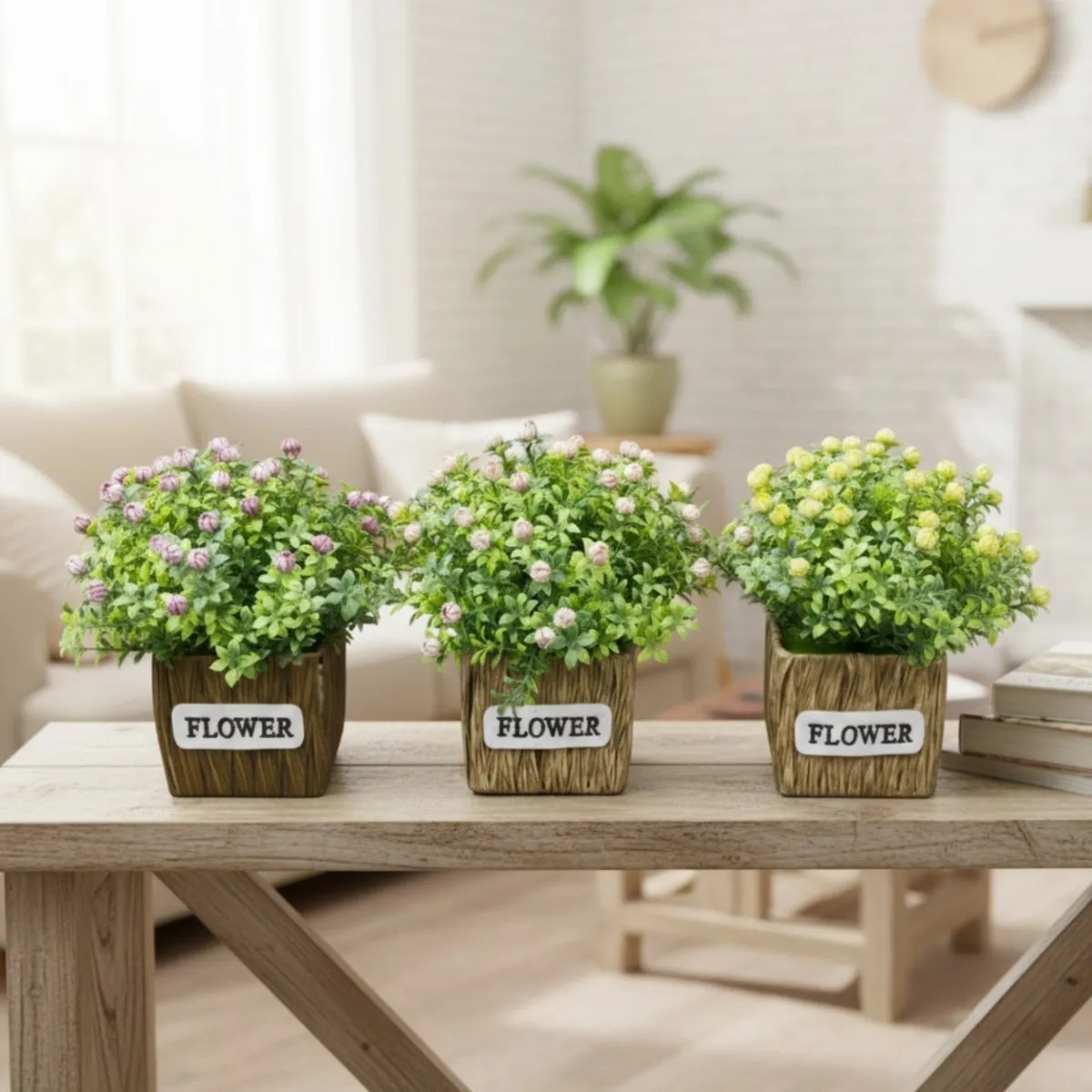 PLANTA ARTIFICIAL DECORATIVA RAMILLETE FLORES SILVESTRES JHN - 4