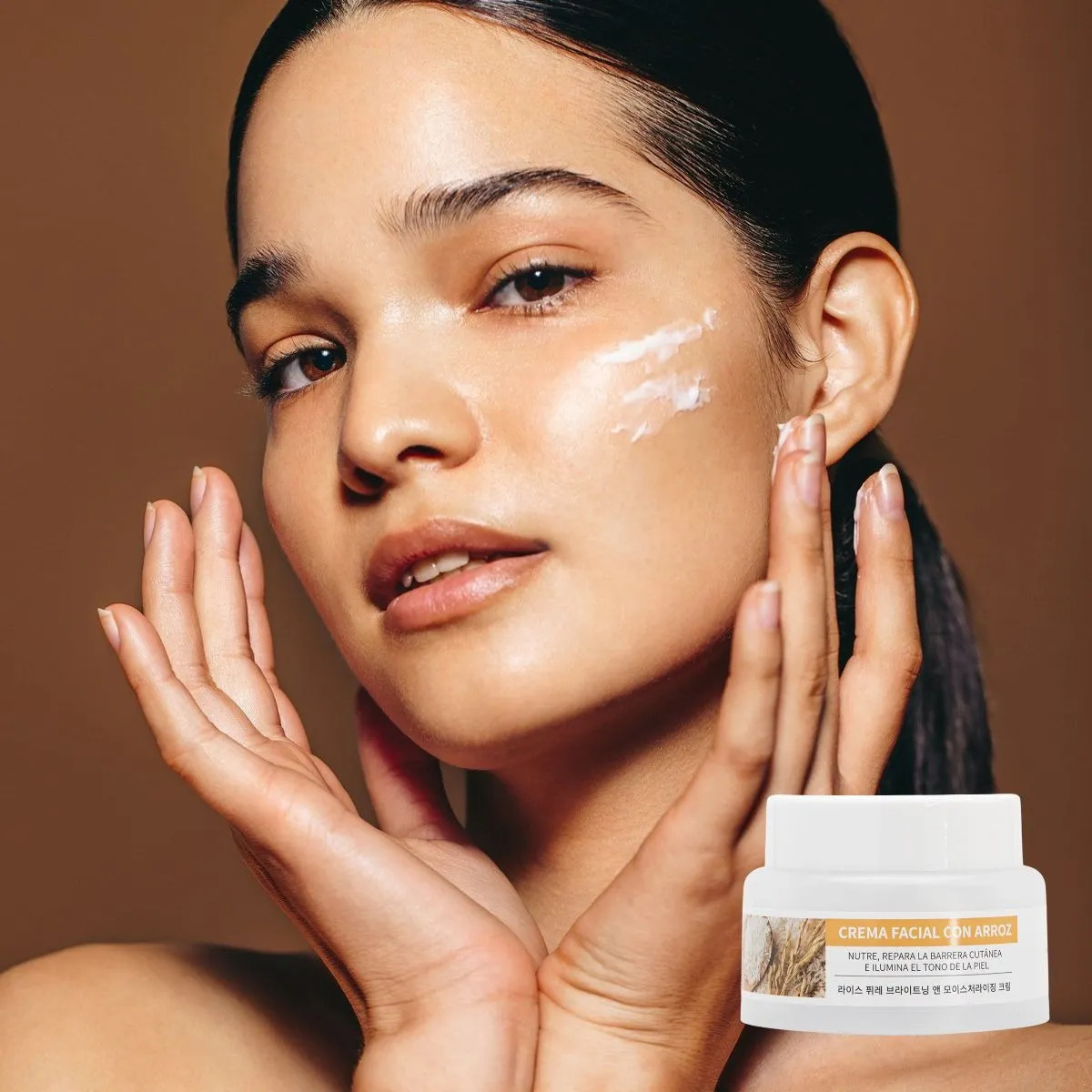 CREMA FACIAL NUTRITIVA EXTRACTO DE ARROZ HIDRATA REPARA LAU - 8