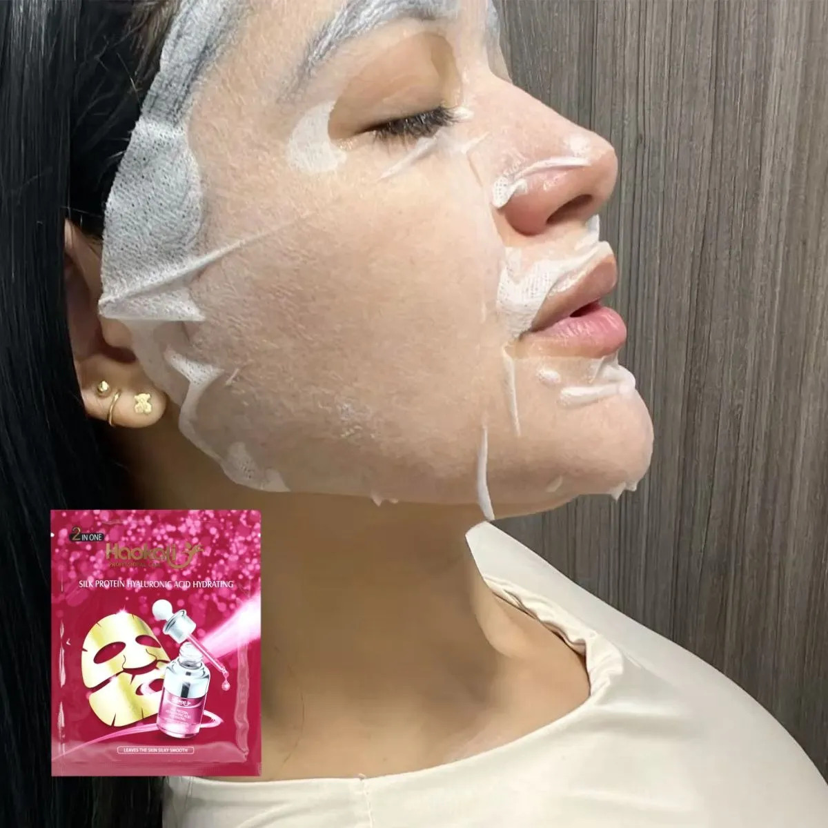 SET 2 MASCARILLAS FACIAL HIDRATANTE ACIDO HIALURONICO LAU - 5