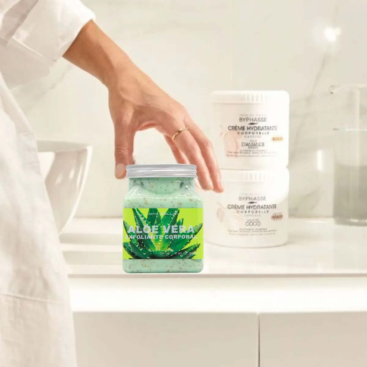 SET 2 EXFOLIANTES CORPORALES DE ALOE VERA PIEL SUAVE LAU - 8
