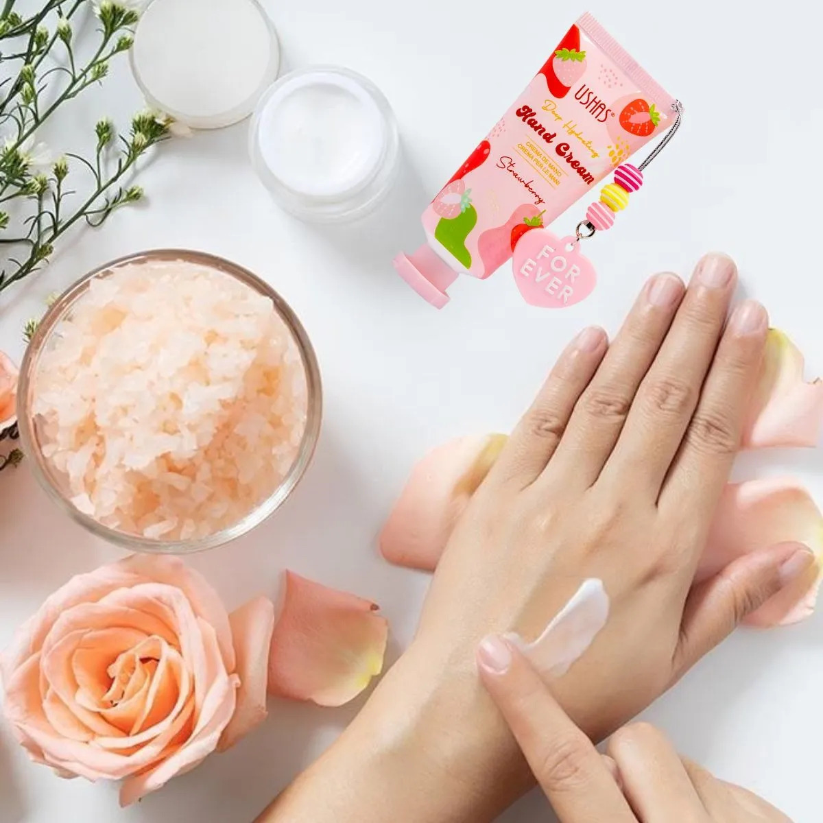 SET 3 CREMA DE MANOS FOR EVER STRAWBERRY HIDRATA LAU - 3