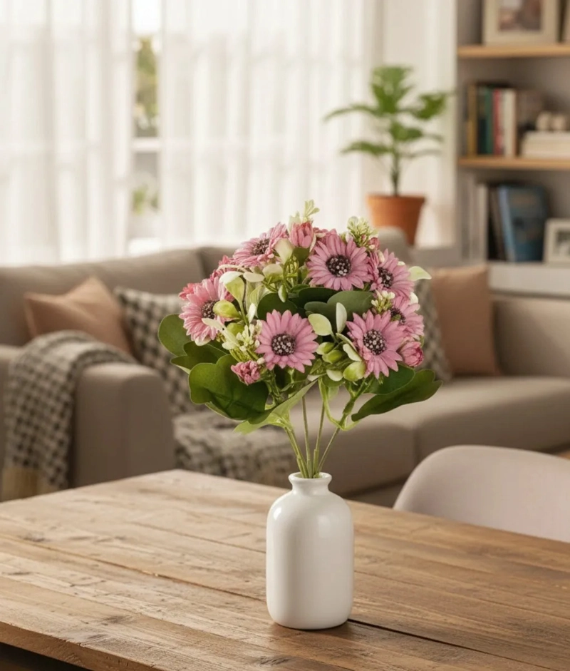 SET 4 ADORNO FLORAL ARTIFICIAL DECORACION RAMO ELEGANTE JHN - 8