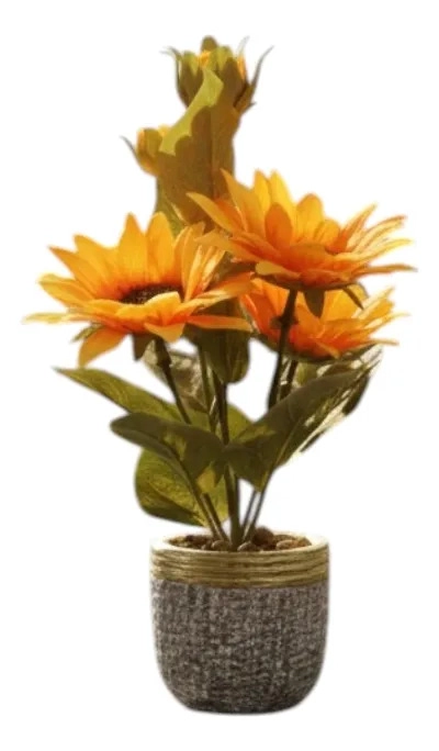 PLANTA ARTIFICIAL DECORATIVA DISEÑO GIRASOL ADORNO JHN - 1