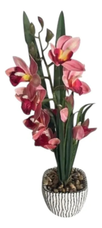 PLANTA DECORATIVA ARTIFICIAL DISEÑO ORQUIDEA ELEGANTE JHN - 1