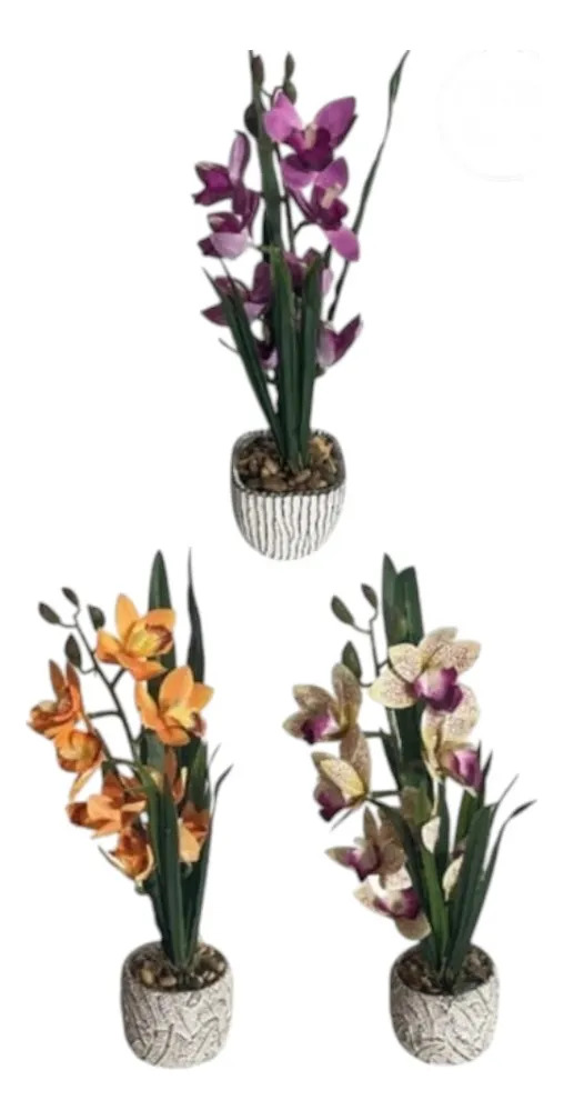 PLANTA DECORATIVA ARTIFICIAL DISEÑO ORQUIDEA ELEGANTE JHN - 2