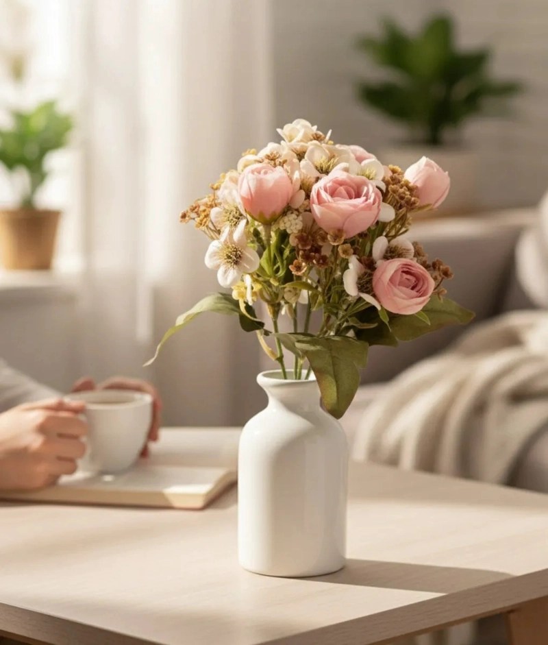 SET 4 RAMO DECORATIVO FLORES ARTIFICIALES ADORNO HOGAR JHN - 7