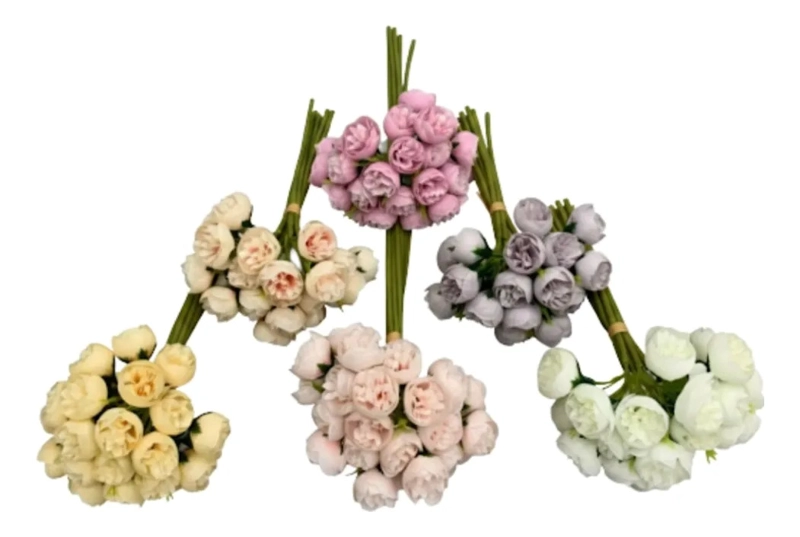 SET 2 RAMO ARTIFICIAL CAPULLO FLORAL ADORNO DECORATIVO JHN - 1