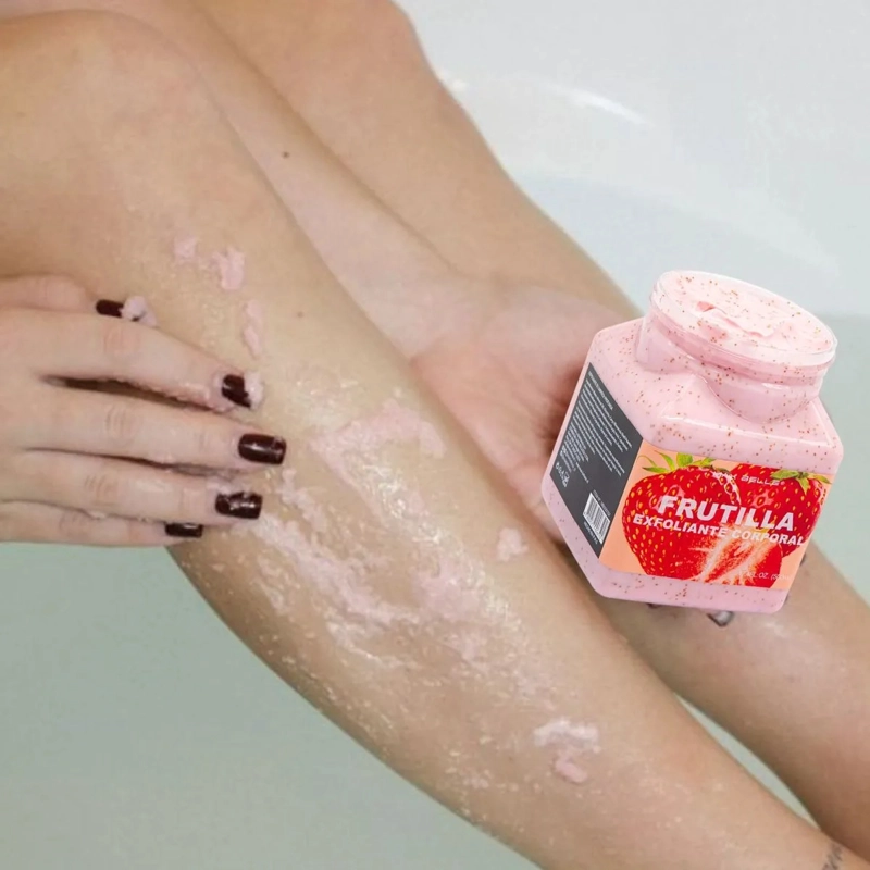 SET 2 EXFOLIANTES CORPORALES FRUTILLA PIEL SUAVE FRESA LAU - 7