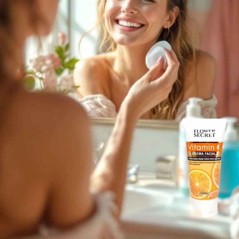 SET 2 CREMAS FACIAL VITAMINA C ANTIOXIDANTE BELLEZA LAU - 5