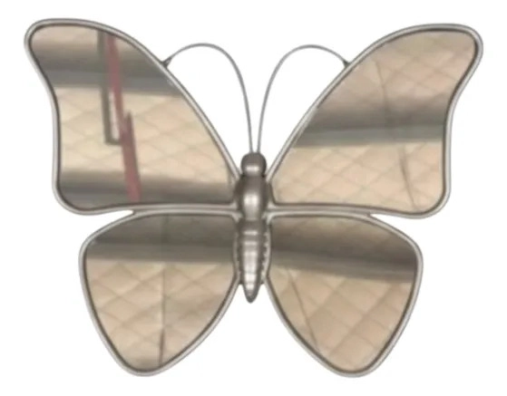 SET 2 ESPEJO DECORATIVO PARED FORMA MARIPOSA MODERNA JHN - 1