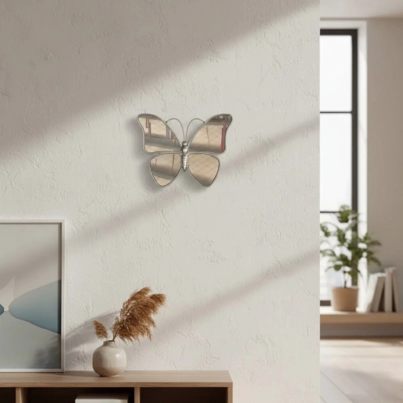 SET 2 ESPEJO DECORATIVO PARED FORMA MARIPOSA MODERNA JHN - 8