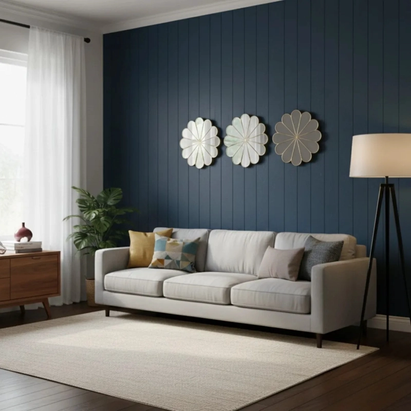 SET 3 ESPEJO DECORATIVO PARED ADORNO FORMA FLOR MODERNA JHN - 8