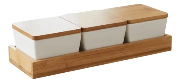 SET 3 CONTENEDORES ORGANIZADORES BASE ESTILO MINIMALISTA JHN - 1