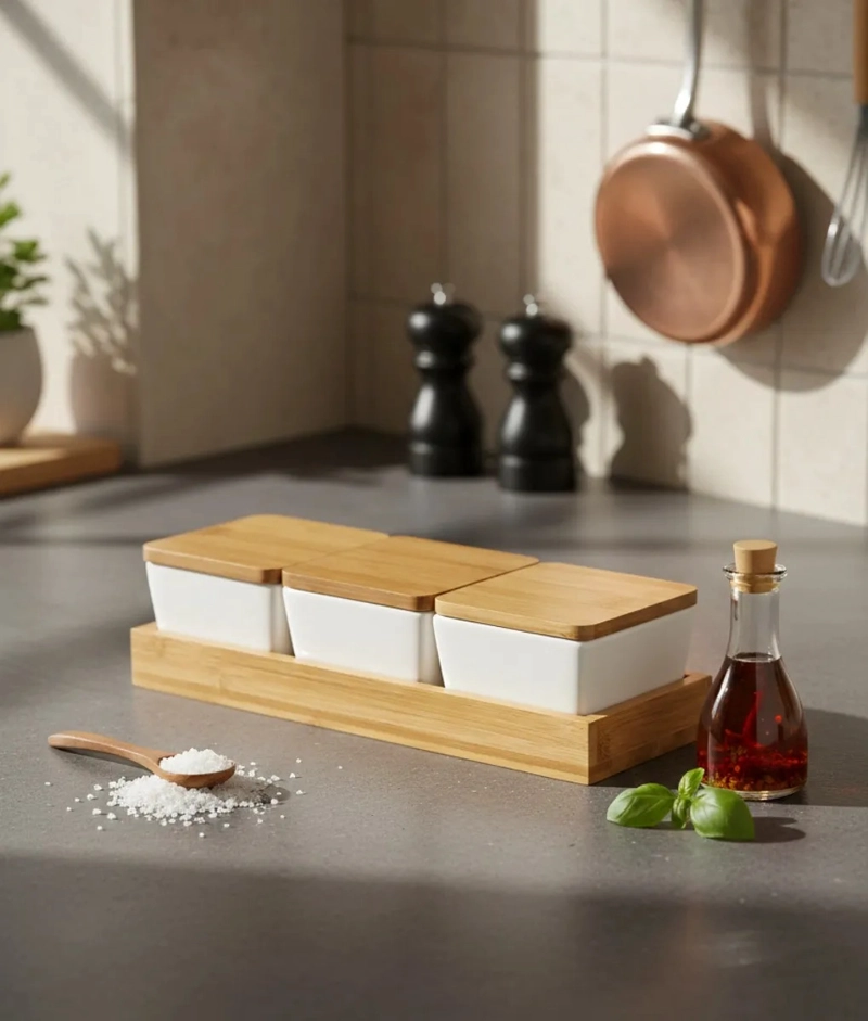 SET 3 CONTENEDORES ORGANIZADORES BASE ESTILO MINIMALISTA JHN - 9