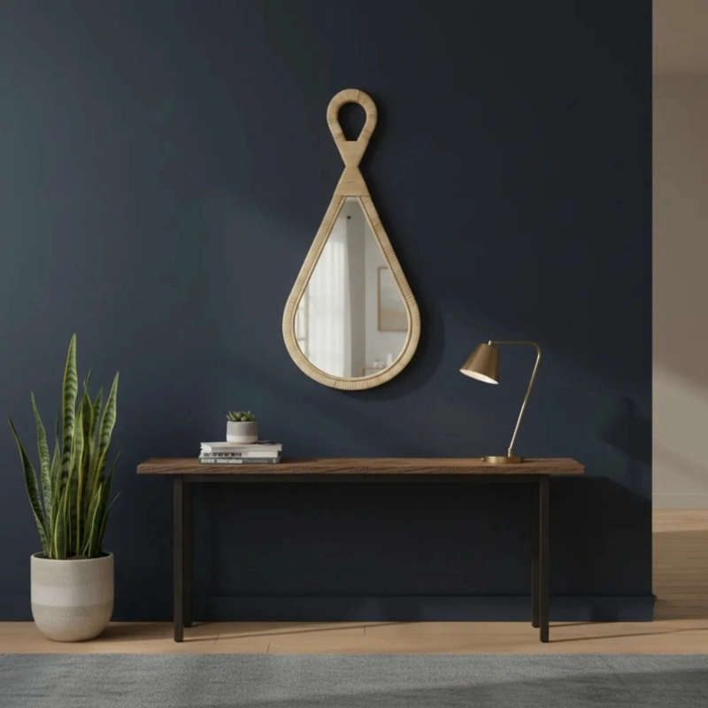 ESPEJO DECORATIVO PARED DISEÑO GOTA ESTILO BOHO CHIC JHN - 9