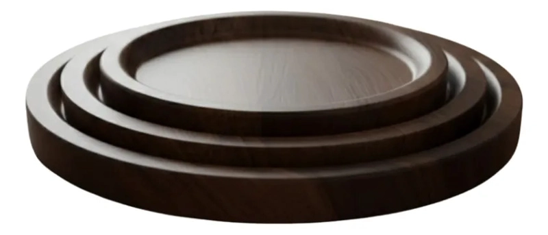 SET 3 BANDEJA DECORATIVA MODERNA MULTIUSO HOGAR BAMBU JHN - 3