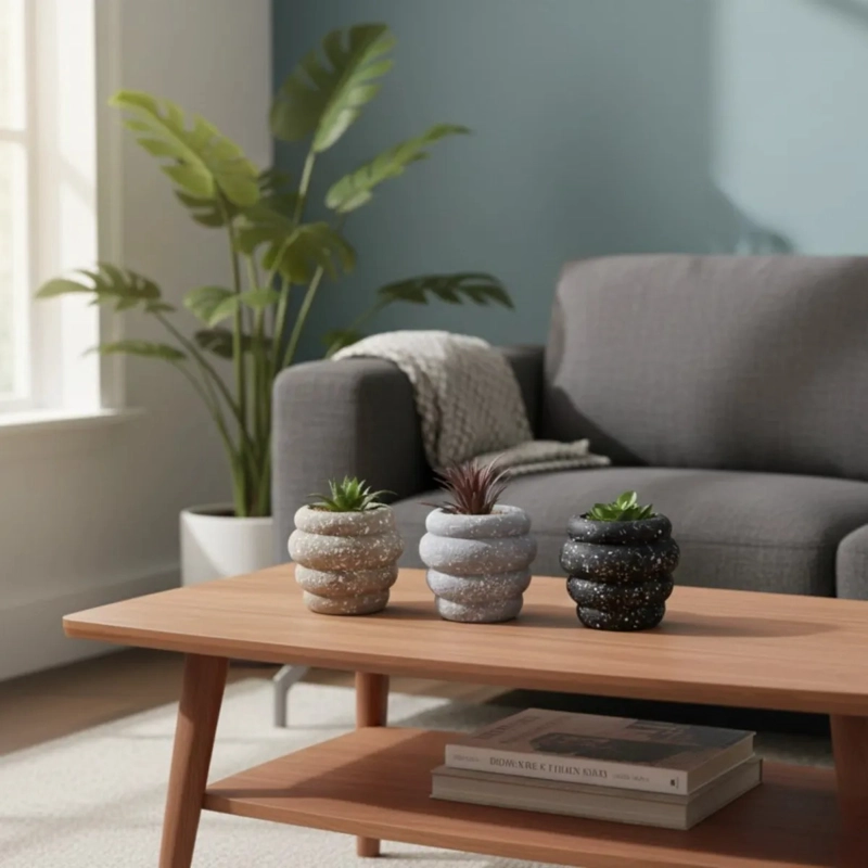 SET 2 PLANTA ARTIFICIAL DECORATIVA SUCULENTA NORDICA JHN - 9