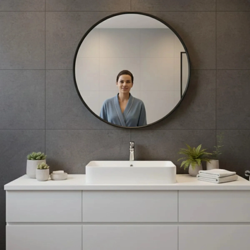 ESPEJO PARED DECORATIVO REDONDO DISEÑO MINIMALISTA JHN - 5