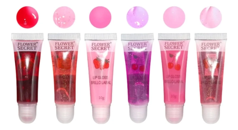 PACK 24 BRILLOS LABIALES CON GLITTER AROMA FRUTAL LAU - 2