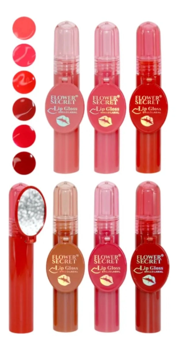 PACK 24 BRILLOS LABIALES COLOR CON ESPEJO BRILLANTE LAU - 2