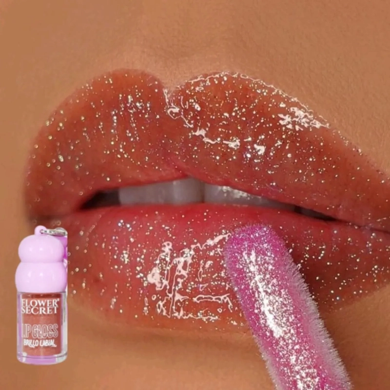 PACK 24 BRILLOS LABIALES NUDE PERLADO COLGANTE BELLEZA LAU - 1