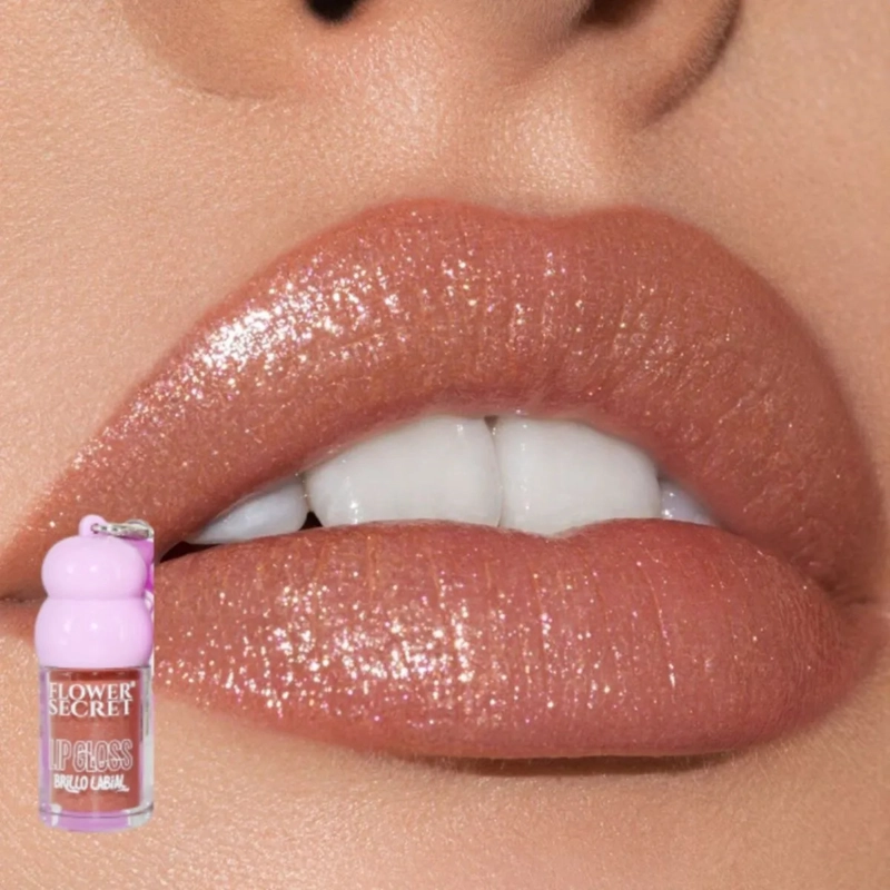 PACK 24 BRILLOS LABIALES NUDE PERLADO COLGANTE BELLEZA LAU - 3
