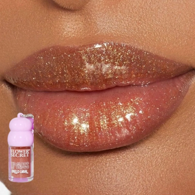 PACK 24 BRILLOS LABIALES NUDE PERLADO COLGANTE BELLEZA LAU - 4