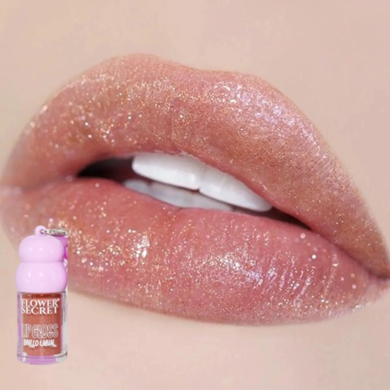 PACK 24 BRILLOS LABIALES NUDE PERLADO COLGANTE BELLEZA LAU - 8
