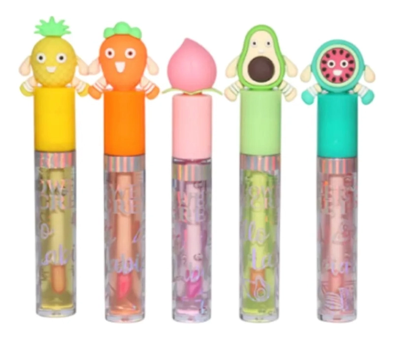 PACK 24 BRILLOS LABIALES DISEÑO FRUTITAS HIDRATA BELLEZA LAU - 2