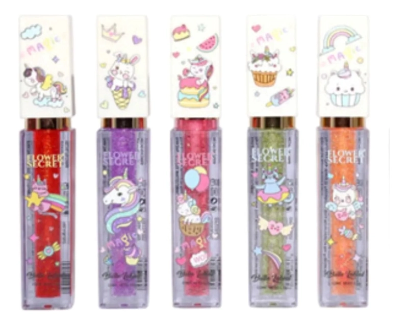 PACK 24 BRILLOS LABIALES UNICORNIO BRILLANTES MAQUILLAJE LAU - 2