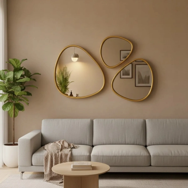 SET 3 ESPEJOS DECORATIVOS PARED MURAL REFLEJOS DE ARTE AJ - 6