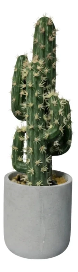 CACTUS ARTIFICIAL REALISTA PREMIUM MACETA DISEÑO MODERNO AJ - 2